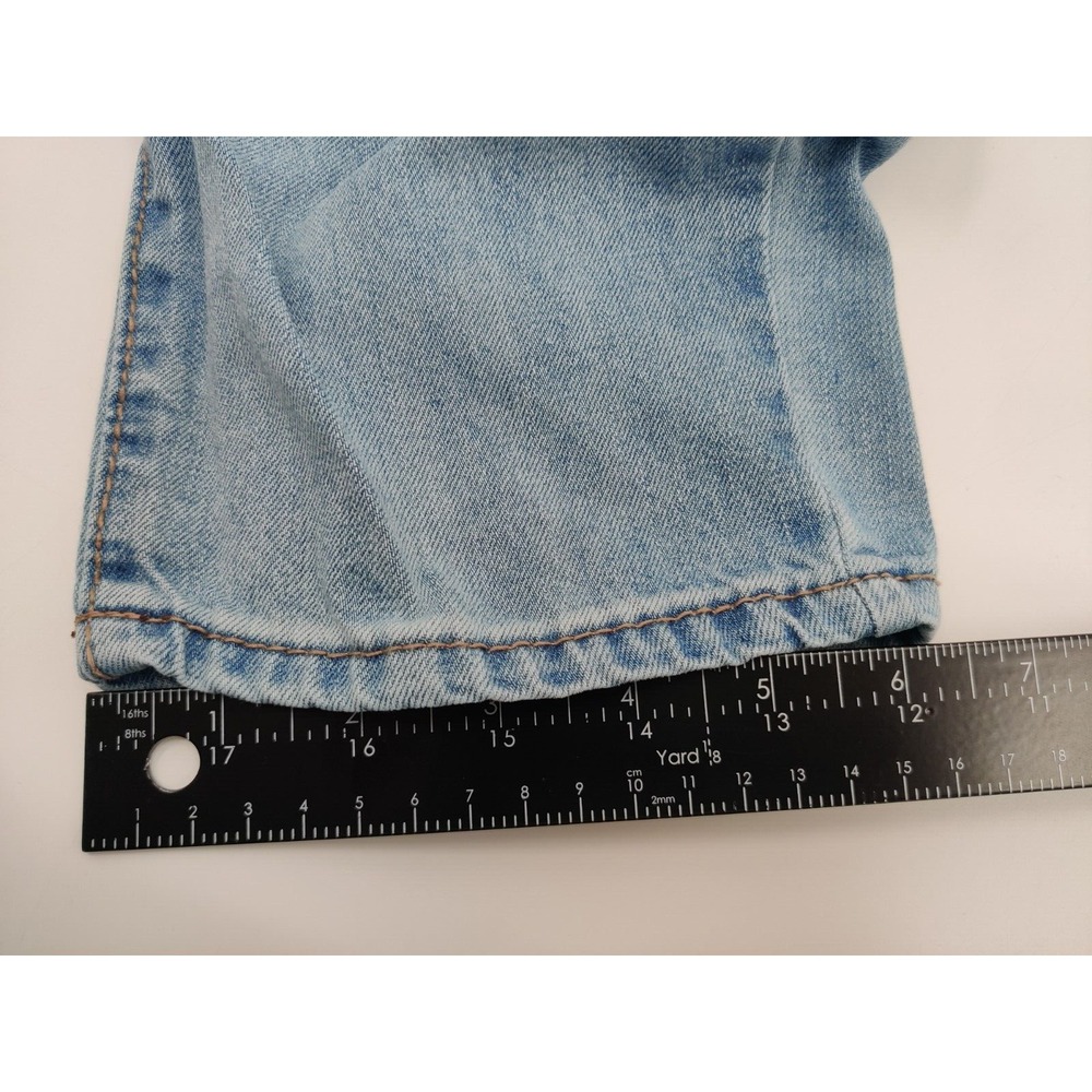 SO‎ High Rise Mom Jeans Light Wash Blue Tapered Leg Denim Size 15/32W - Picture 10 of 11